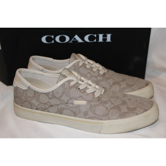Coach Women’s Citysole Skate Sneakers Signature StoneC Chalk Leather 8.5 - Picture 1 of 5